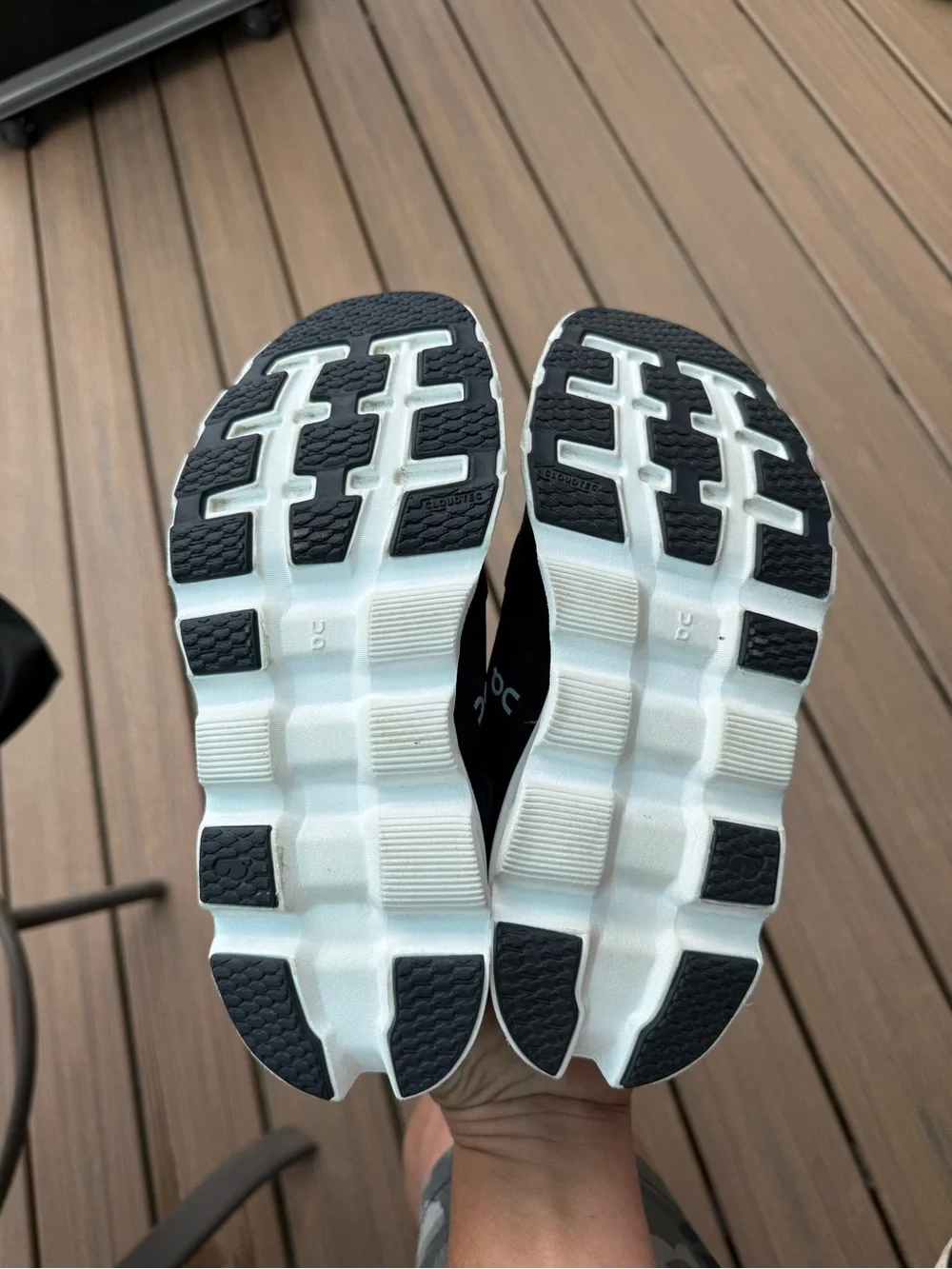 On Running Black and White Women's Athletic Running Shoes